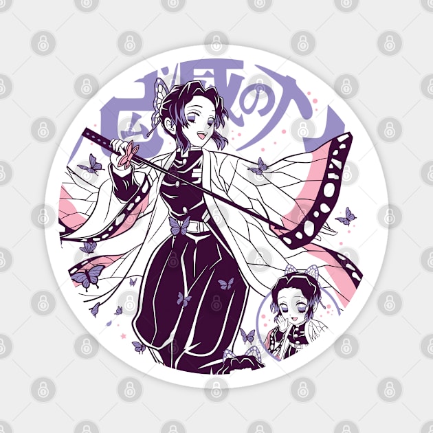 Benevolent Blossoms: Shinobu Kocho Design 05 Magnet by OtakuAnimePH